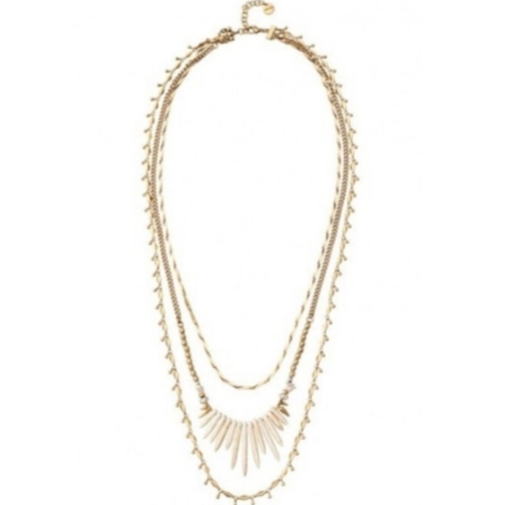 :: Stella & Dot | Versatile Howlite & Gold 5-in-1 Zuni Layering Necklace… - Picture 4 of 16